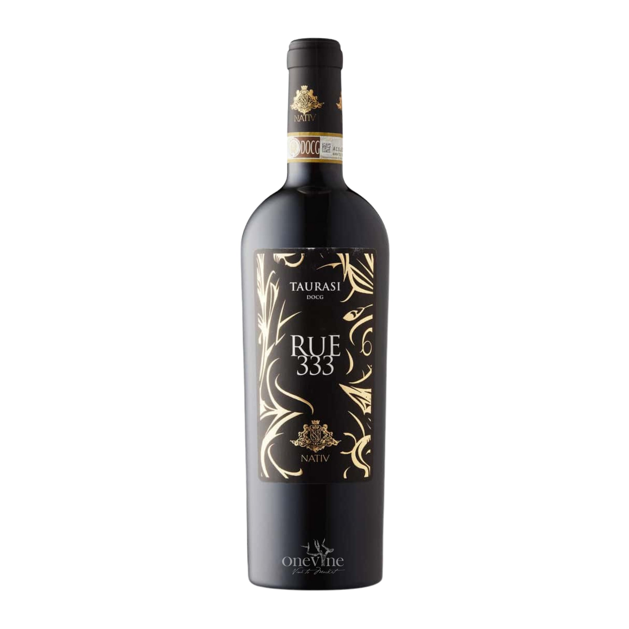 2018 Nativ Rue 333 Taurasi DOCG red wine bottle, curated by One Vine Wines.