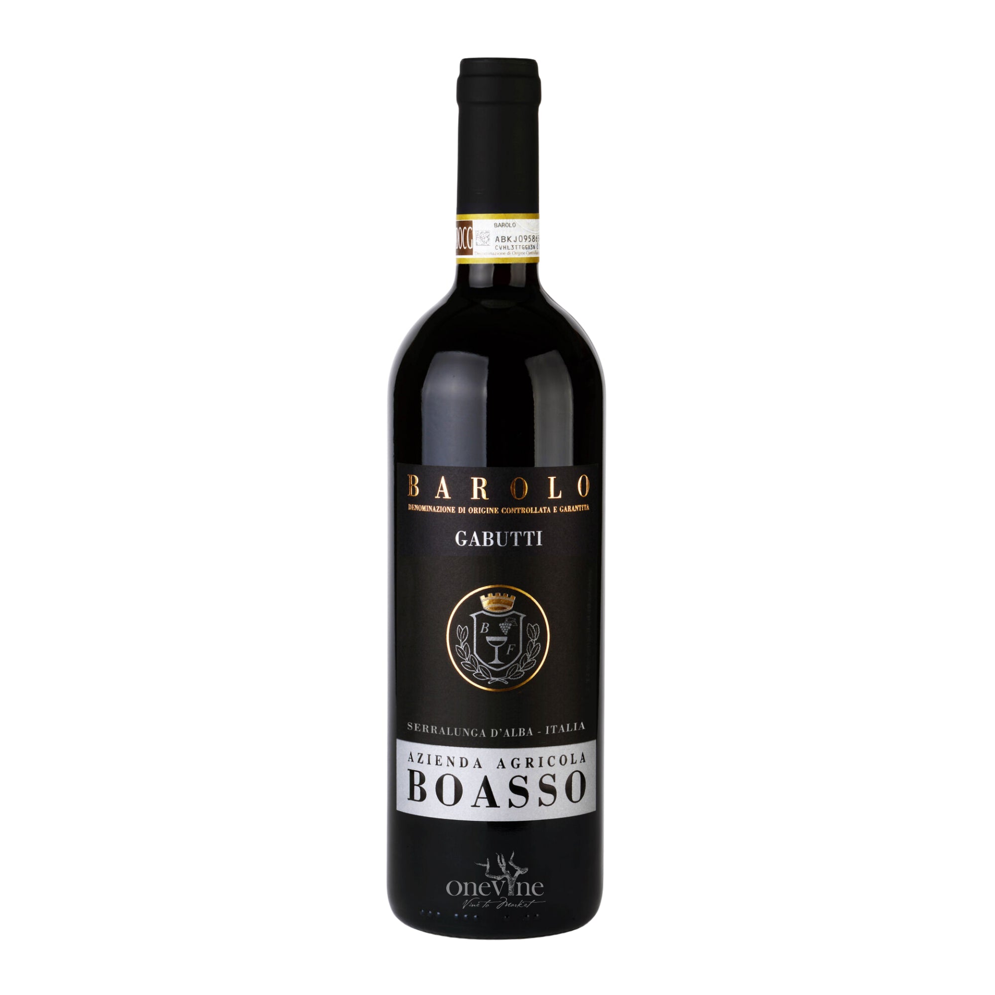 2021 Boasso 'Gabutti' Barolo DOCG red wine bottle, curated by One Vine Wines.