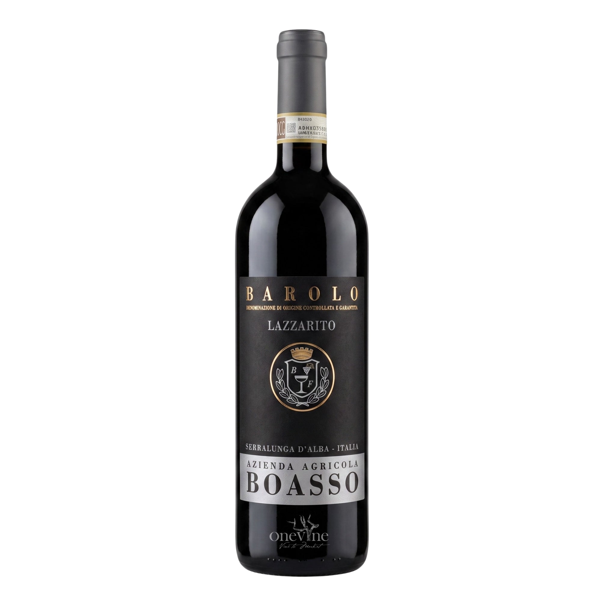 2021 Boasso 'Lazzarito' Barolo DOCG red wine bottle, curated by One Vine Wines.