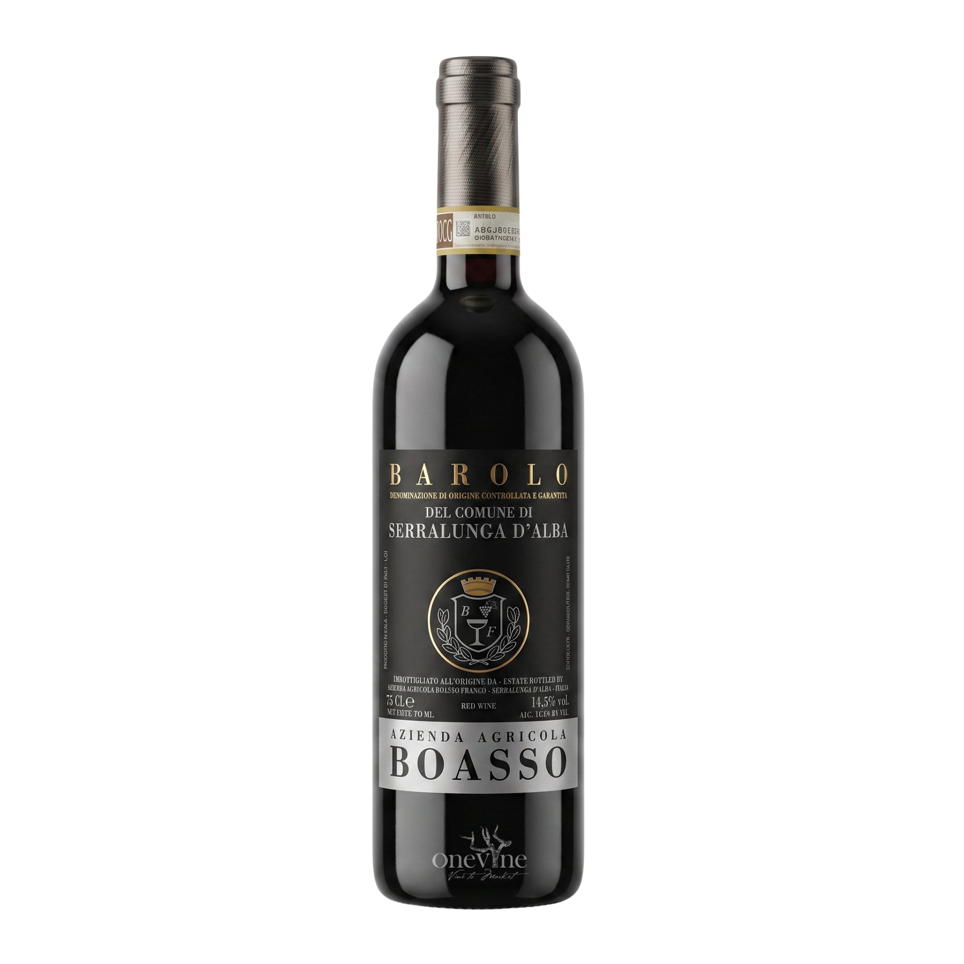 2022 Boasso Barolo del Comune di Serralunga d'Alba DOCG red wine bottle, curated by One Vine Wines.