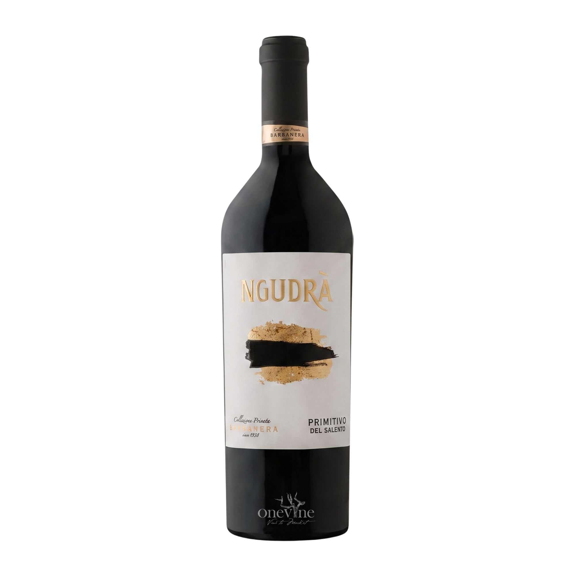 2023 Barbanera Ngudra Primitivo del Salento red wine bottle, curated by One Vine Wines.