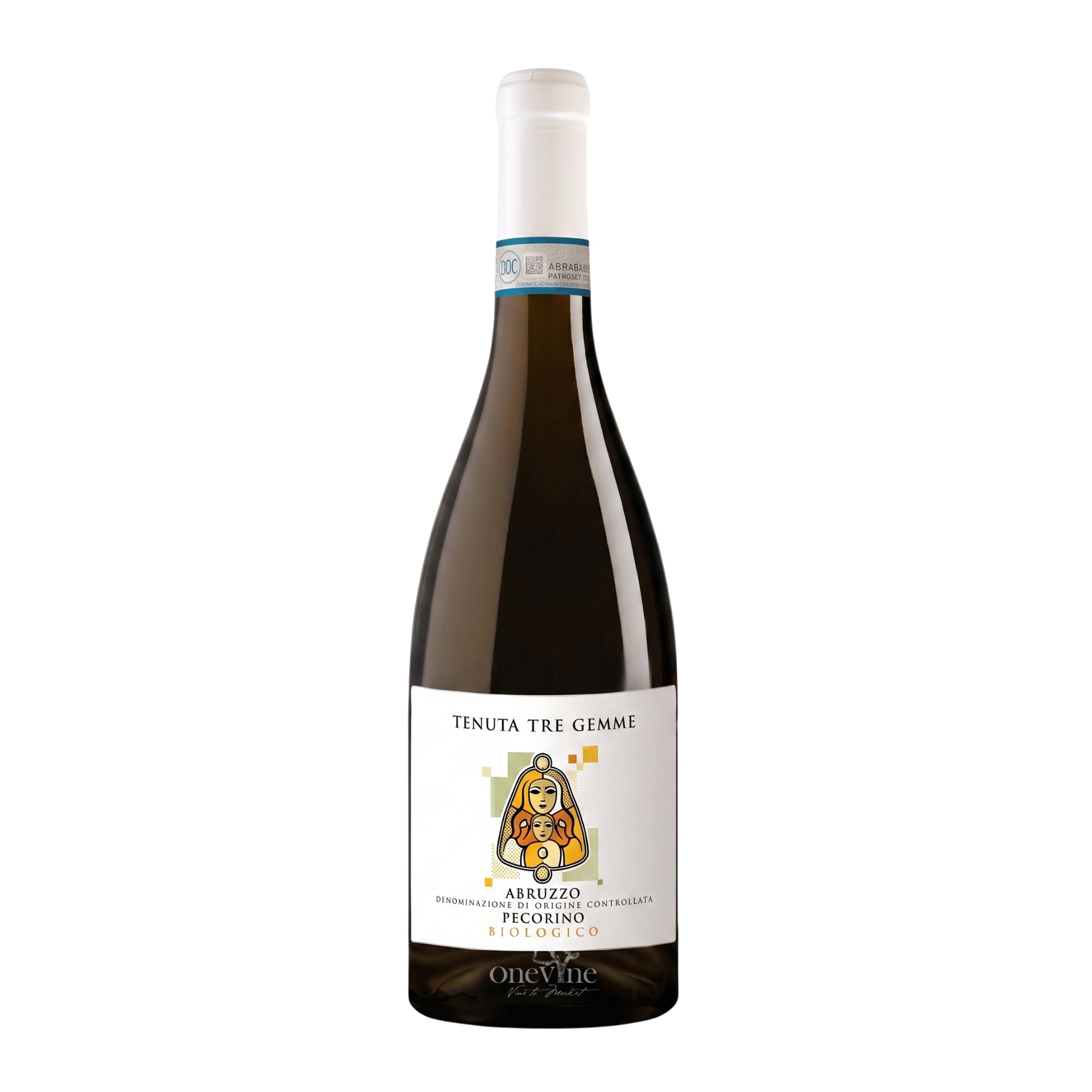 2023 Tenuta Tre Gemme Pecorino Abruzzo Biologico white wine bottle, curated by One Vine Wines.