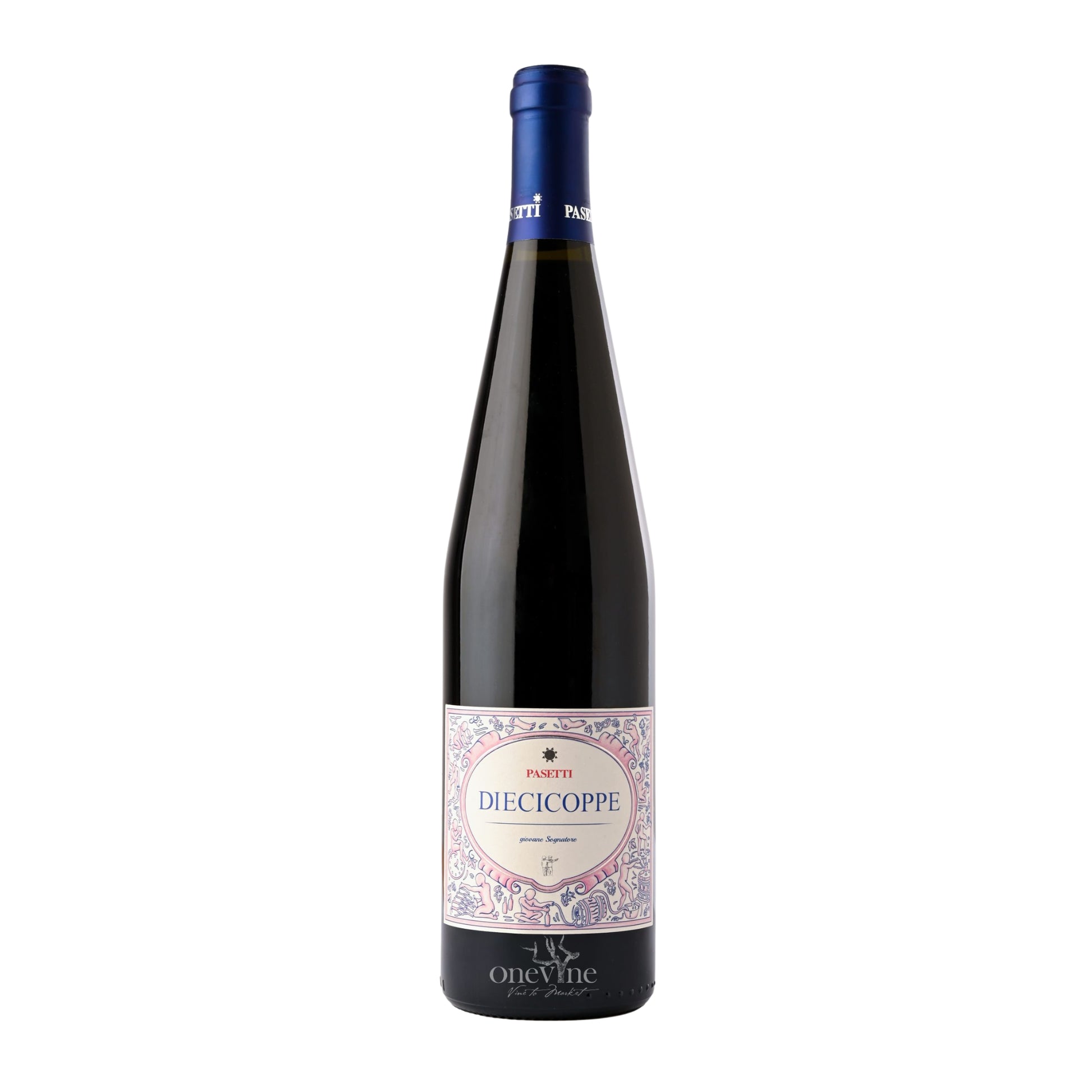 2025 Pasetti 'Diecicoppe' Rosso Colline Pescaresi IGP red wine bottle, curated by One Vine Wines.