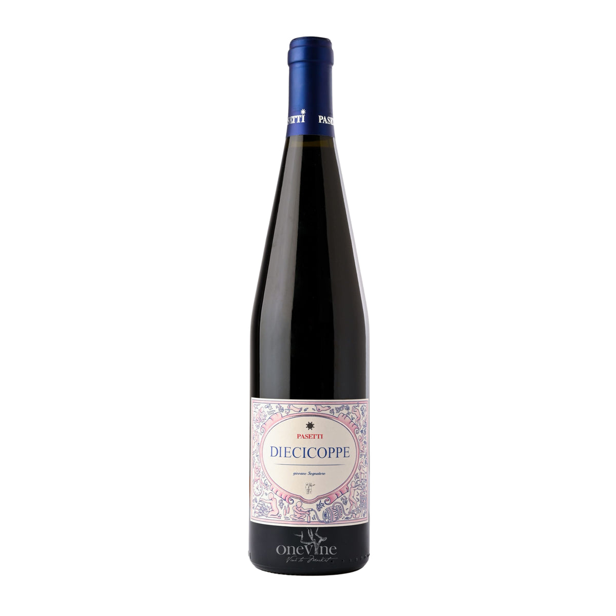 2025 Pasetti 'Diecicoppe' Rosso Colline Pescaresi IGP red wine bottle, curated by One Vine Wines.
