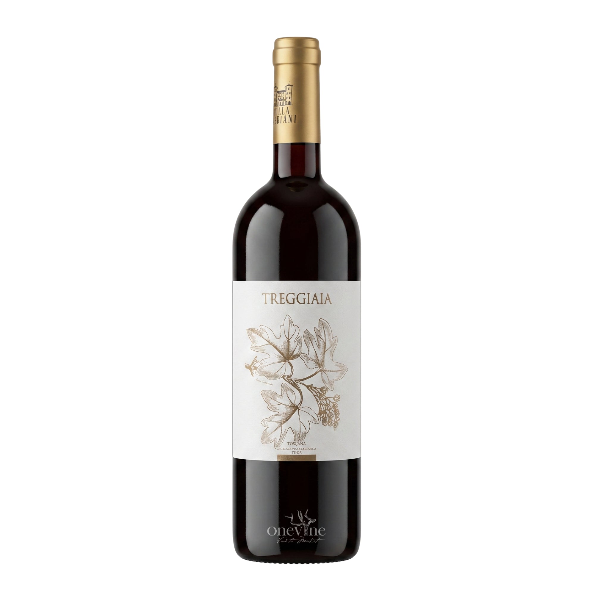 2021 Villa Bibbiani 'Treggiaia' Rosso Toscano red wine bottle, curated by One Vine Wines.
