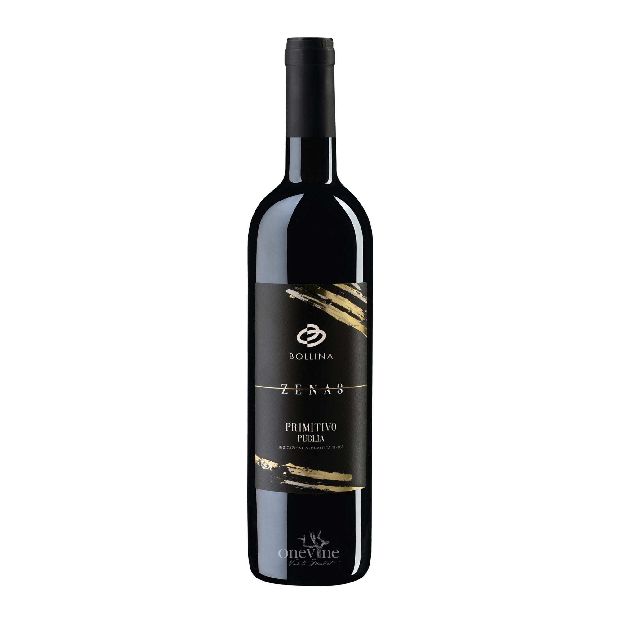 2023 Bollina 'Zenas' Primitivo Puglia red wine bottle, curated by One Vine Wines.