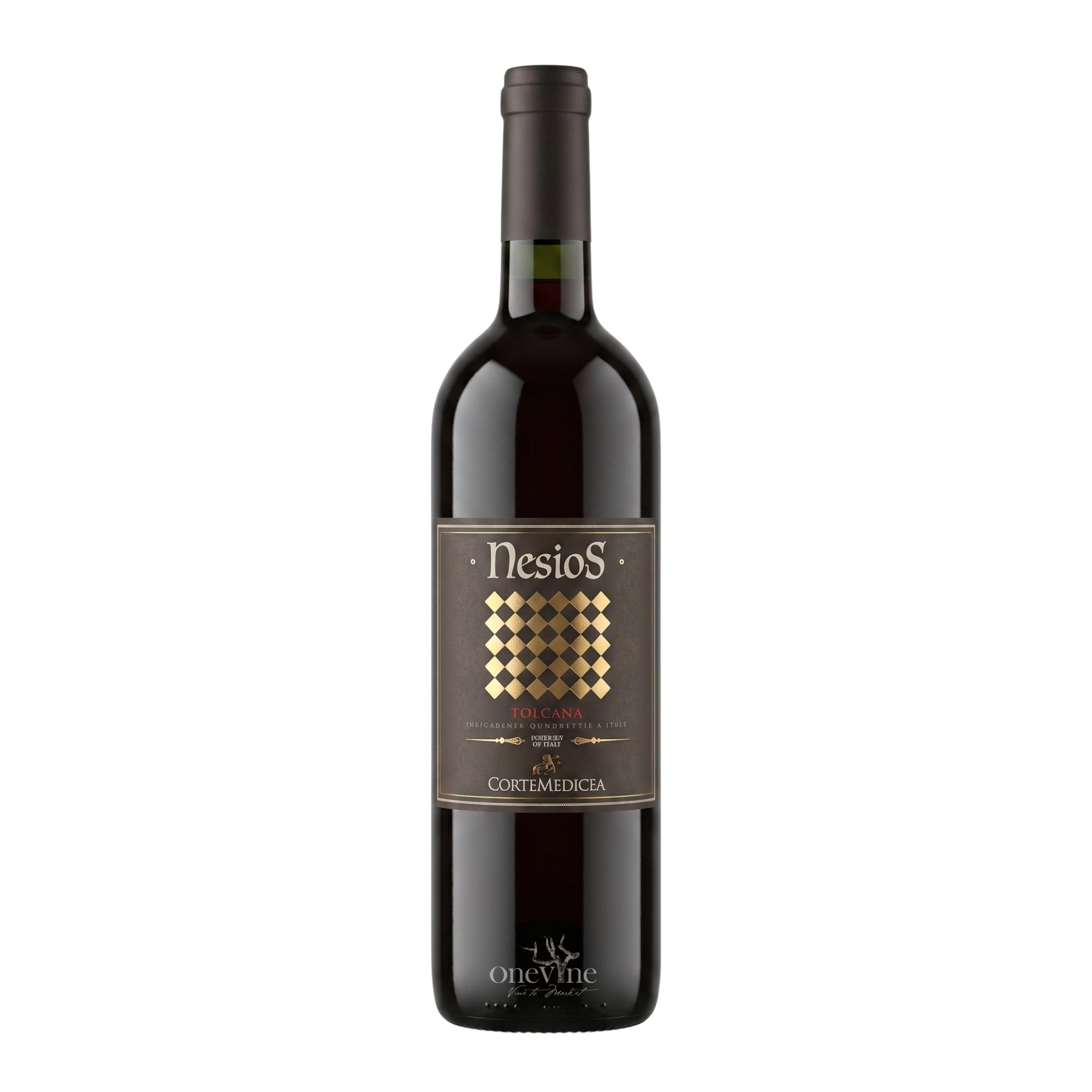 2023 Corte Medicea 'Nesios' Cabernet-Sangiovese Super Tuscan IGT red wine bottle, curated by One Vine Wines.