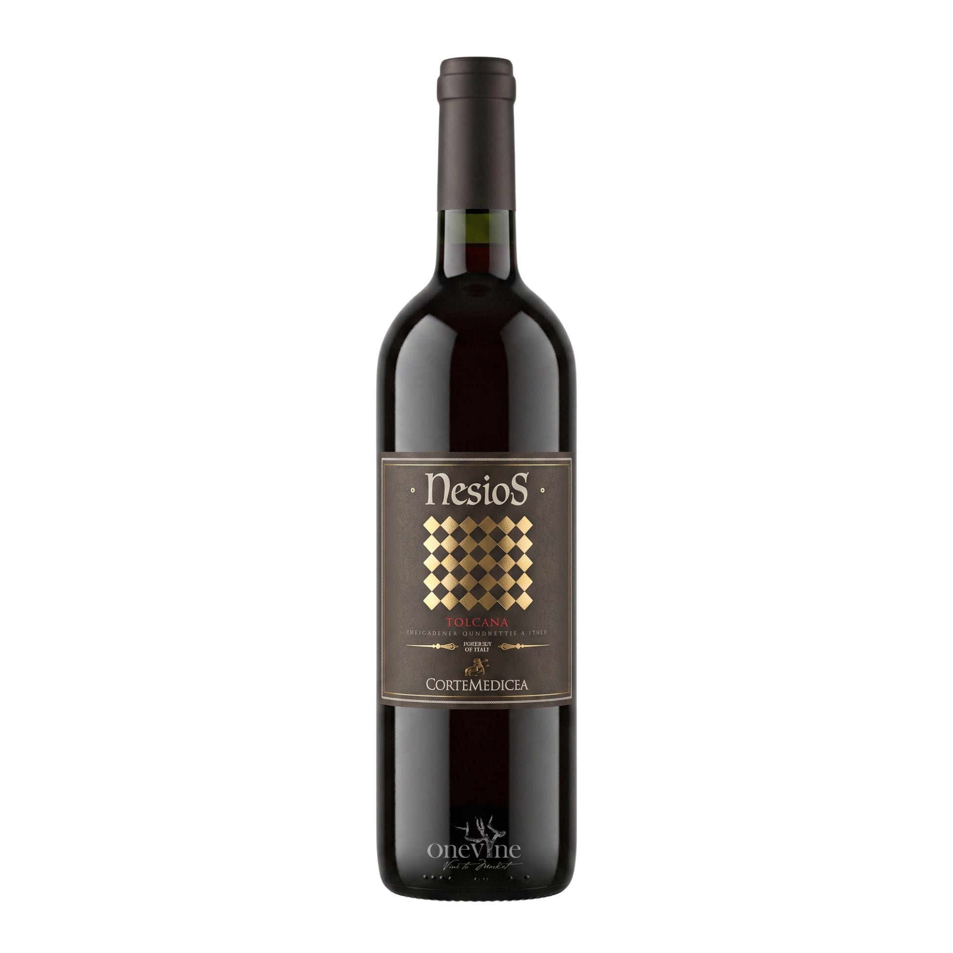 2023 Corte Medicea 'Nesios' Cabernet-Sangiovese Super Tuscan IGT red wine bottle, curated by One Vine Wines.