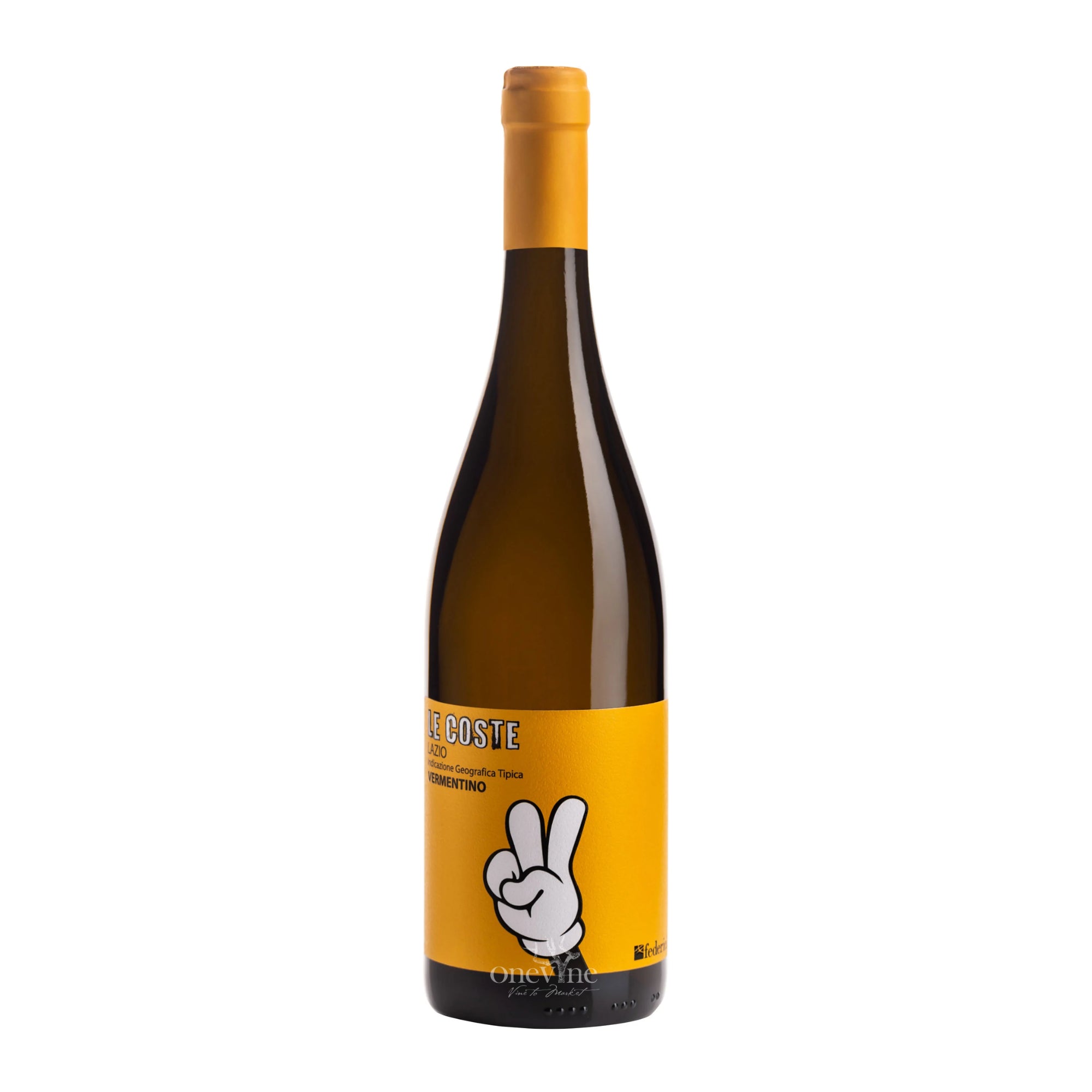 2025 Federici 'Le Coste' Vermentino Lazio IGT white wine bottle, curated by One Vine Wines.